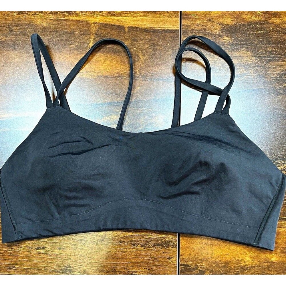 Lululemon Free To Be Black Crossback Sports Bra M B Cup Wireless
